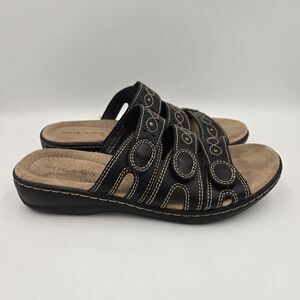 Solanz Sandals Kacey Women Size 8.5 M Slides Brown Shoes Bohemian Western
